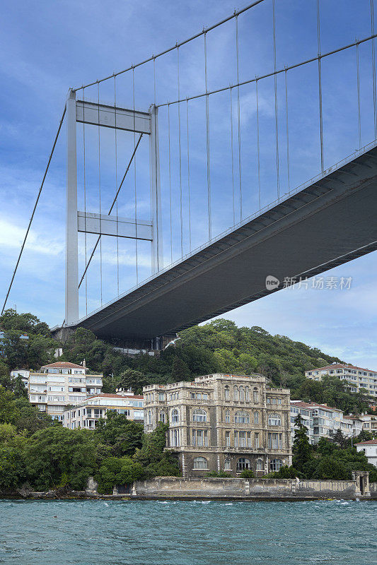 Bosphorus Bridge from beautiful city is İstanbul to sunny day, Turkey